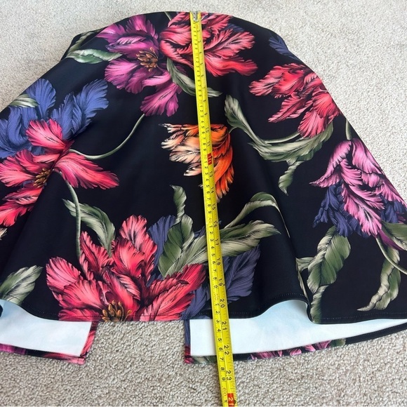 CAMEO black floral flower tropical strapless “Rather Be Bustier” in Night Lily S - Picture 9 of 11